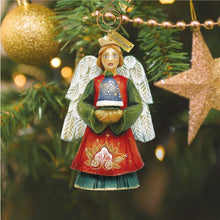 Load image into Gallery viewer, Angel with Bell Sculpted Hand-Painted Christmas Figurine by G. DeBrekht - Christmas Santa Snowman Decor - 657101