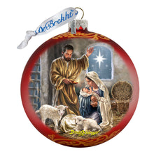 Load image into Gallery viewer, A Star Is Born Glass Ornament Limited Edition by G. DeBrekht - Nativity Holiday Decor - 73909