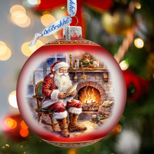 Load image into Gallery viewer, St. Nicks Nook Lg Glass Ornament by G.Debrekht - Christmas Santa Snowman Decor - 73960