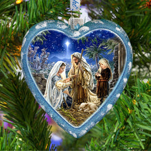 Load image into Gallery viewer, Holy Family Glass Ornament Limited Edition by D. Gelsinger - Nativity Holiday Decor - 738-101-DG
