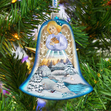 Load image into Gallery viewer, Angels Glass Ornament Set of 3 by G. DeBrekht - Nativity Holiday Decor - 73160-B3