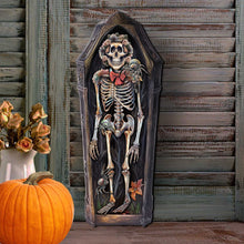 Load image into Gallery viewer, Skeleton Coffin Holiday Door Decor by G. DeBrekht - Halloween Decor - 8652797H