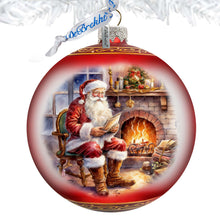 Load image into Gallery viewer, St. Nicks Nook Lg Glass Ornament by G.Debrekht - Christmas Santa Snowman Decor - 73960