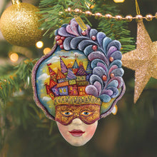 Load image into Gallery viewer, Castle Carnival Mask Sculpted Ornament by G. DeBrekht - 621145