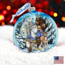 Load image into Gallery viewer, The Animal Whisperer Glass Ornament Limited Edition by J. Bergsma - Wildlife Holiday Decor - 73911-JB