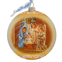 Load image into Gallery viewer, Angels Lullaby Lg Glass Ornament by G.Debrekht - Nativity Holiday Decor - 73940