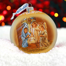 Load image into Gallery viewer, Angels Lullaby Lg Glass Ornament by G.Debrekht - Nativity Holiday Decor - 73940