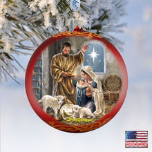 Load image into Gallery viewer, A Star Is Born Glass Ornament Limited Edition by G. DeBrekht - Nativity Holiday Decor - 73909