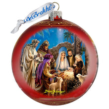 Load image into Gallery viewer, Holy Night Nativity Glass Ornament Limited Edition by D. Gelsinger - Nativity Holiday Decor - 73898-1208