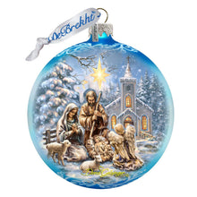 Load image into Gallery viewer, Nativity at the Chapel Glass Ornament Limited Edition by D. Gelsinger - Nativity Holiday Decor - 73895-1606