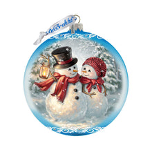 Load image into Gallery viewer, Snow Much in Love Glass Ornament Limited Edition by D. Gelsinger - Christmas Santa Snowman Decor - 73889-1708