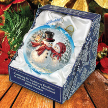 Load image into Gallery viewer, Snow Much in Love Glass Ornament Limited Edition by D. Gelsinger - Christmas Santa Snowman Decor - 73889-1708