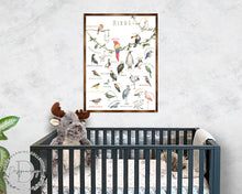 Load image into Gallery viewer, Nature Birds Wooden Wall Decor - Kids room decor - First day of school gift - ABC 123 Kids - Homeschool I Educational Poster - Art for kids - Alphabet - Classroom Decor - 310214