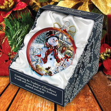 Load image into Gallery viewer, An Old-Fashioned Christmas Glass Ornament Limited Edition by D. Gelsinger - Christmas Santa Snowman Decor - 73893-1563