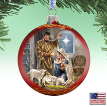 Load image into Gallery viewer, A Star Is Born Glass Ornament Limited Edition by G. DeBrekht - Nativity Holiday Decor - 73909