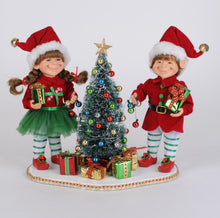 Load image into Gallery viewer, Karen Didion Originals CC09-27 Lighted Tree Trimming Elf Set