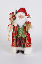 Load image into Gallery viewer, Karen Didion Originals CC16-263 Lighted Traditional Tartan Santa