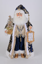 Load image into Gallery viewer, Karen Didion Originals CC18-55 Lighted Midnight Blue Santa