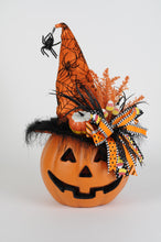 Load image into Gallery viewer, Karen Didion Originals HA018 Lighted Pumpkin with Orange Hat
