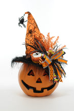 Load image into Gallery viewer, Karen Didion Originals HA018 Lighted Pumpkin with Orange Hat