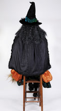 Load image into Gallery viewer, Karen Didion Originals HA72-01 6' Sitting Witch w/ Lighted Pumpkin