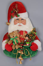 Load image into Gallery viewer, Karen Didion Originals SH36-01 Lighted Santa Head w/ Gift Bag