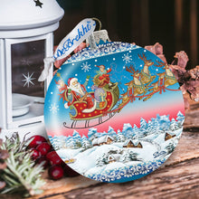 Load image into Gallery viewer, Up-Up Away Ball Glass Ornament Limited Edition by G. DeBrekht - Christmas Santa Snowman Decor - 73842