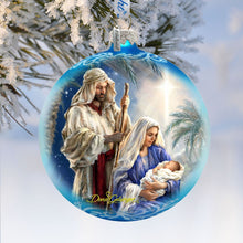 Load image into Gallery viewer, Holy Night Glass Ornament Limited Edition by D. Gelsinger - Nativity Holiday Decor - 73894-1618