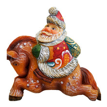 Load image into Gallery viewer, Santa On Pony Sculpted Hand-Painted Christmas Ornament by G. DeBrekht - Christmas Santa Snowman Decor - 63123