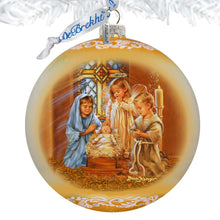 Load image into Gallery viewer, Angels Lullaby Lg Glass Ornament by G.Debrekht - Nativity Holiday Decor - 73940