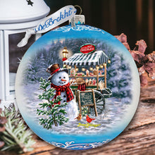 Load image into Gallery viewer, Hot Cocoa Magic - Frosty Fun Lg Glass Ornament by D. Gelsinger - Christmas Santa Snowman Decor - 73935-DG