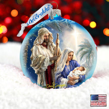 Load image into Gallery viewer, Holy Night Glass Ornament Limited Edition by D. Gelsinger - Nativity Holiday Decor - 73894-1618