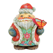 Load image into Gallery viewer, Spring Butterfly Santa Sculpted Hand-Painted Christmas Figurine by G. DeBrekht - Easter Spring Decor - 651826