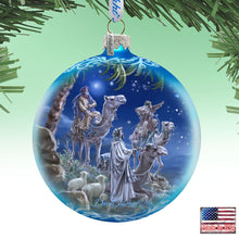 Load image into Gallery viewer, Let Us Adore Him Glass Ornament Limited Edition by D. Gelsinger - Nativity Holiday Decor - 73897-1839