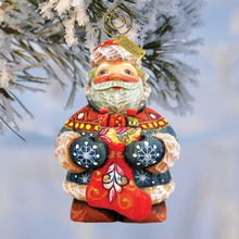 Load image into Gallery viewer, Stacking Surprise Santa Sculpted Hand-Painted Christmas Figurine by G. DeBrekht - Christmas Santa Snowman Decor - 651828