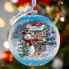 Load image into Gallery viewer, Hot Cocoa Magic - Frosty Fun Lg Glass Ornament by D. Gelsinger - Christmas Santa Snowman Decor - 73935-DG