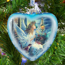 Load image into Gallery viewer, Light the Way Angel Glass Ornament Limited Edition by Strelkina at G. DeBrekht - Nativity Holiday Decor - 738-085-ST