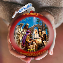 Load image into Gallery viewer, Holy Night Nativity Glass Ornament Limited Edition by D. Gelsinger - Nativity Holiday Decor - 73898-1208