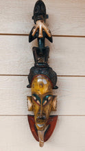 Load image into Gallery viewer, african masks colored face & man