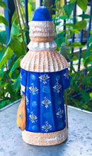 Load image into Gallery viewer, g debrekht carved russian santa- blue coat with nut cracker