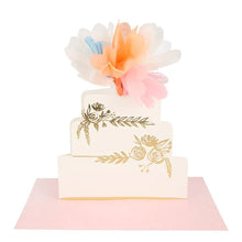 Load image into Gallery viewer, meri meri floral cake stand-up card