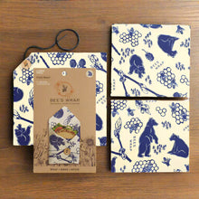 Load image into Gallery viewer, bee's wrap bees & bears lunch pack
