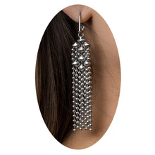 Load image into Gallery viewer, sg liquid metal e14 - as antique silver finish earrings by sergio gutierrez