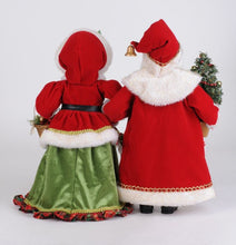 Load image into Gallery viewer, karen didion lighted strolling santa and mrs. claus
