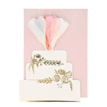 Load image into Gallery viewer, meri meri floral cake stand-up card