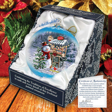 Load image into Gallery viewer, Hot Cocoa Magic - Frosty Fun Lg Glass Ornament by D. Gelsinger - Christmas Santa Snowman Decor - 73935-DG
