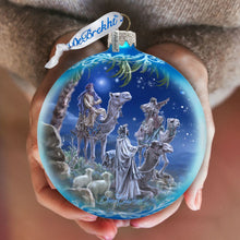 Load image into Gallery viewer, Let Us Adore Him Glass Ornament Limited Edition by D. Gelsinger - Nativity Holiday Decor - 73897-1839
