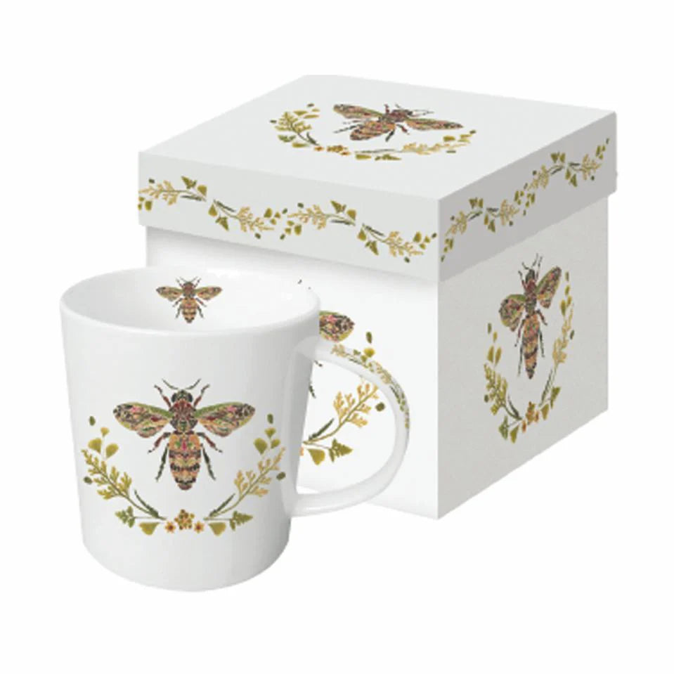 Paper Products Design Green Bee Gift Boxed Mug