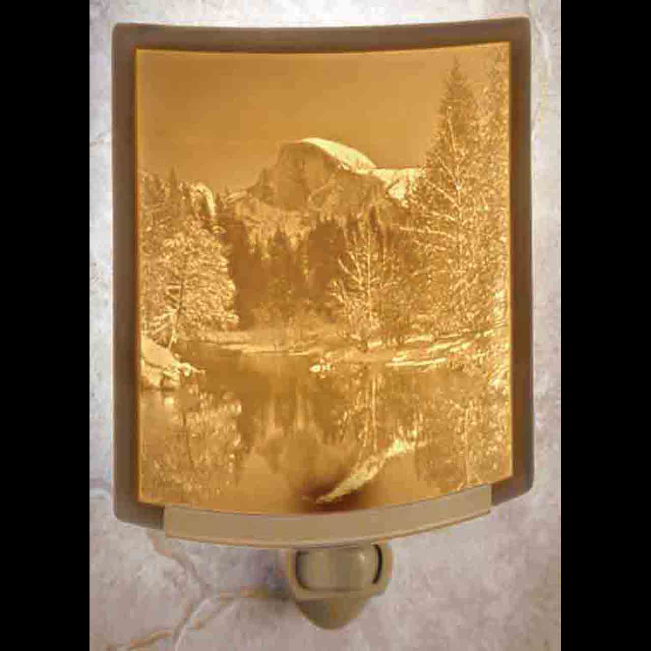 Porcelain Garden Lithophane Night Light- Half Dome Nr162