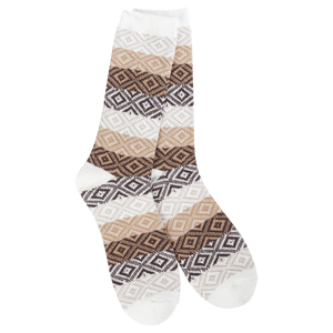 Crescent Sock Company Weekend Gem Crew- Chocolate Multi